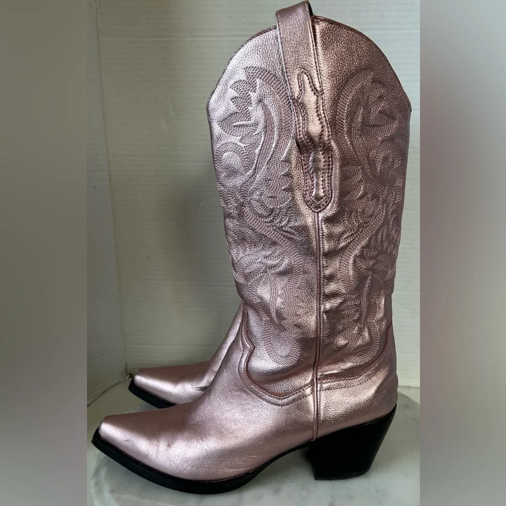 Jeffrey Campbell Dagget Pink Western Boots - Picture 5 of 12